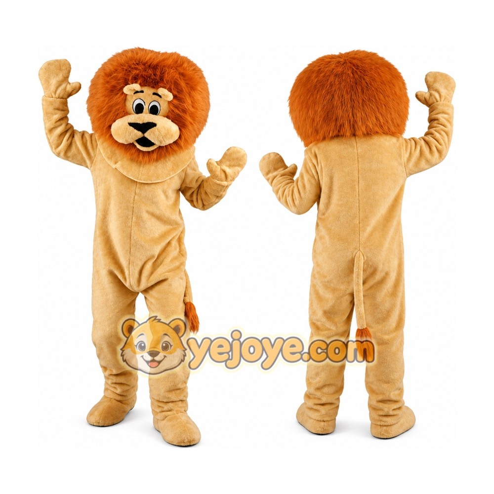 Long Hairs Brown Lion Mascot Costume Long Hairs Brown Lion Mascot Costume