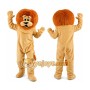 Long Hairs Brown Lion Mascot Costume