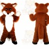 Long Hairy Fox Cartoon Mascot Costume