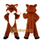 Long Hairy Fox Cartoon Mascot Costume