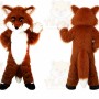 Long Hairy Fox Cartoon Mascot Costume