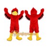Long Hairy Red Eagle Mascot Costume for Adult