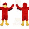 Long Hairy Red Eagle Mascot Costume for Adult