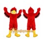 Long Hairy Red Eagle Mascot Costume for Adult