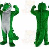 Long Mouth White Belly Green Crocodile Mascot Costume