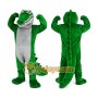 Long Mouth White Belly Green Crocodile Mascot Costume