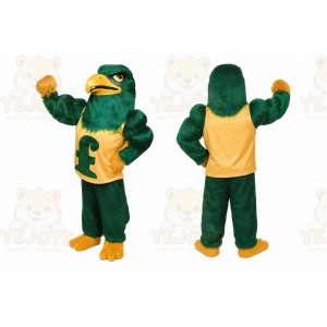 Long Plush Green Falcon Eagle Mascot Costume