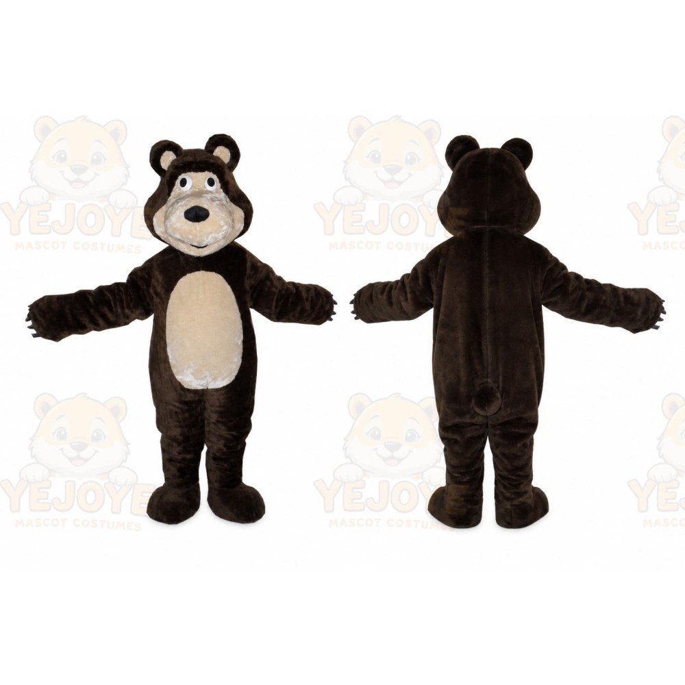 Bear Mascot Costume Dark Brown