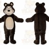 Bear Mascot Costume Dark Brown