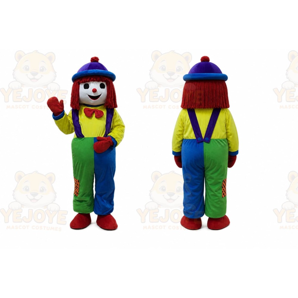Mascot Costume for Adult Red Hair Clown