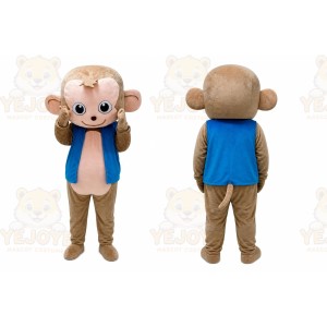 Monkey Mascot Costume with Blue Jacket