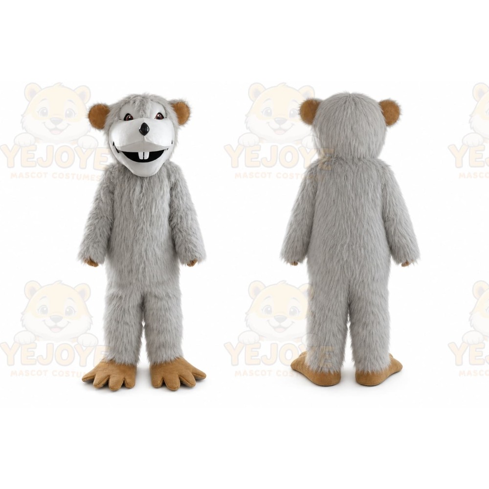 Mouse Gray Cartoon Mascot Costume