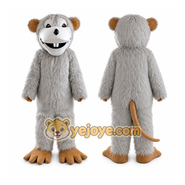 Mouse Gray Cartoon Mascot Costume