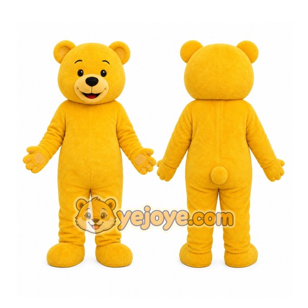 Bear Yellow Mascot Costume