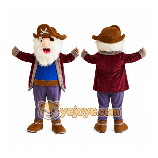 Old Pirate Mascot Costume