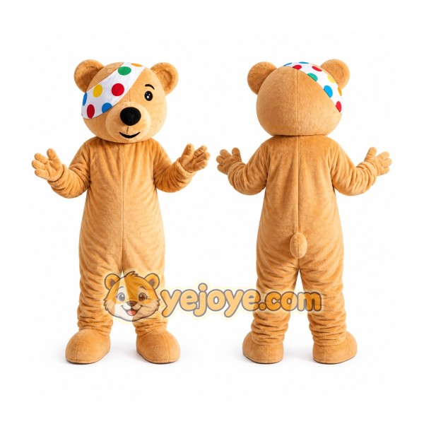 One Eye The Bear Mascot Costume