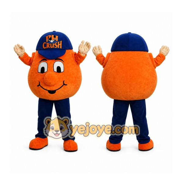 Orange Baseball Mascot Costume