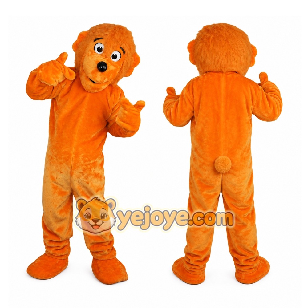 Orange Bear Mascot Costume for Adult Orange Bear Mascot Costume for Adult