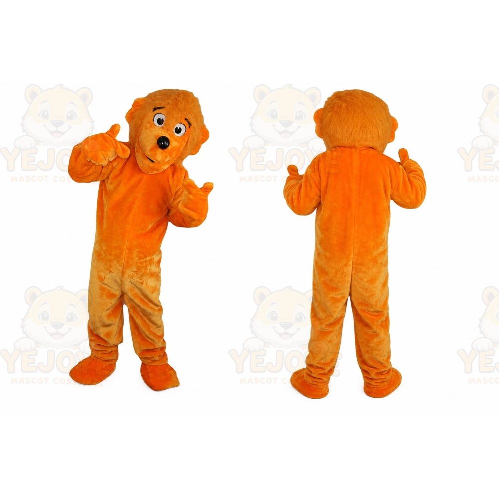 Orange Bear Mascot Costume for Adult