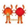 Orange Crab Mascot Costume Cartoon Character