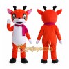 Orange Deer Mascot Costume