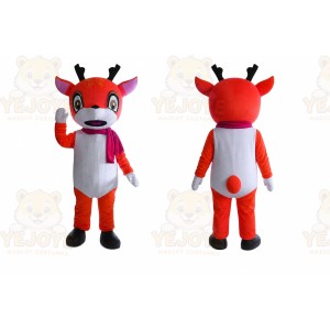 Orange Deer Mascot Costume
