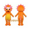 Orange Dinosaur Girl Mascot Costume