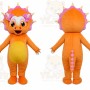 Orange Dinosaur Girl Mascot Costume