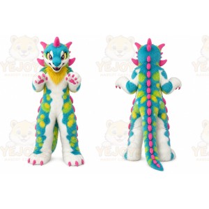 Orange Dragon Mascot Costume
