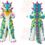 Orange Dragon Mascot Costume