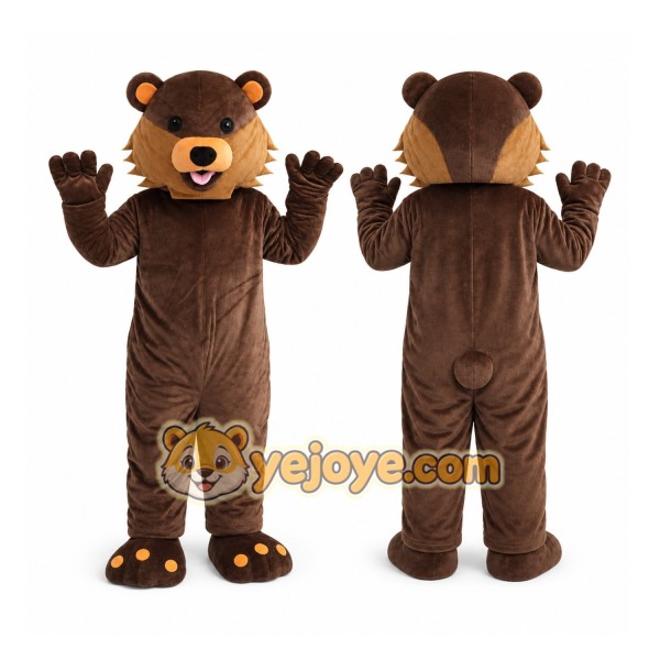 Orange Ear Bear Animal Mascot Costume