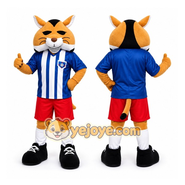 Orange Striped Cat Mascot Costume
