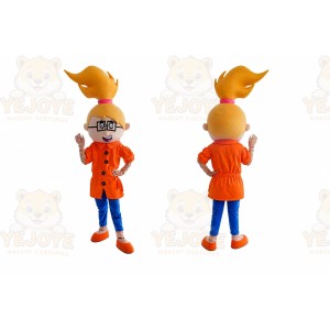 Orange Girl Mascot Costume