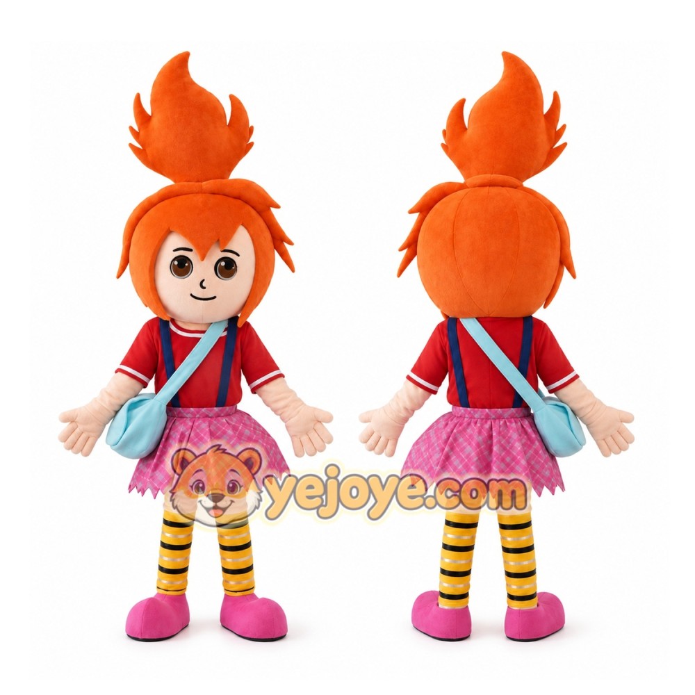 Orange Hair Girl Mascot Costumes Orange Hair Girl Mascot Costumes