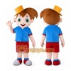 Orange Hat Boy Mascot Costume