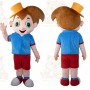 Orange Hat Boy Mascot Costume