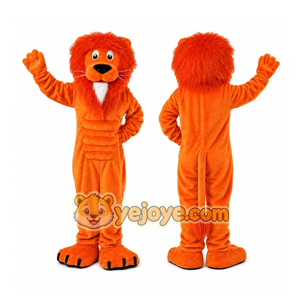 Orange Lion Mascot Costume Orange Lion Mascot Costume