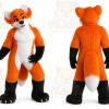 Orange Long Fur Husky Fox Dog Fursuit Mascot Costume