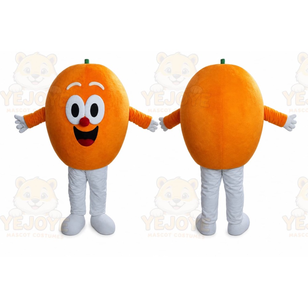 Orange Mascot Costume With Big Eyes