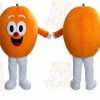 Orange Mascot Costume With Big Eyes