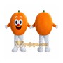 Orange Mascot Costume With Big Eyes