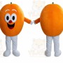 Orange Mascot Costume With Big Eyes