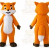 Orange Squirrel Mascot Costume Cartoon Fox