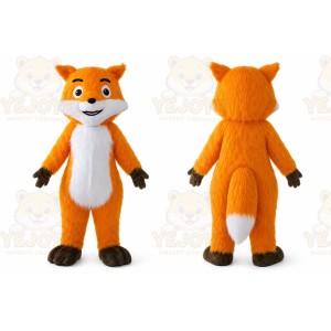Orange Squirrel Mascot Costume Cartoon Fox
