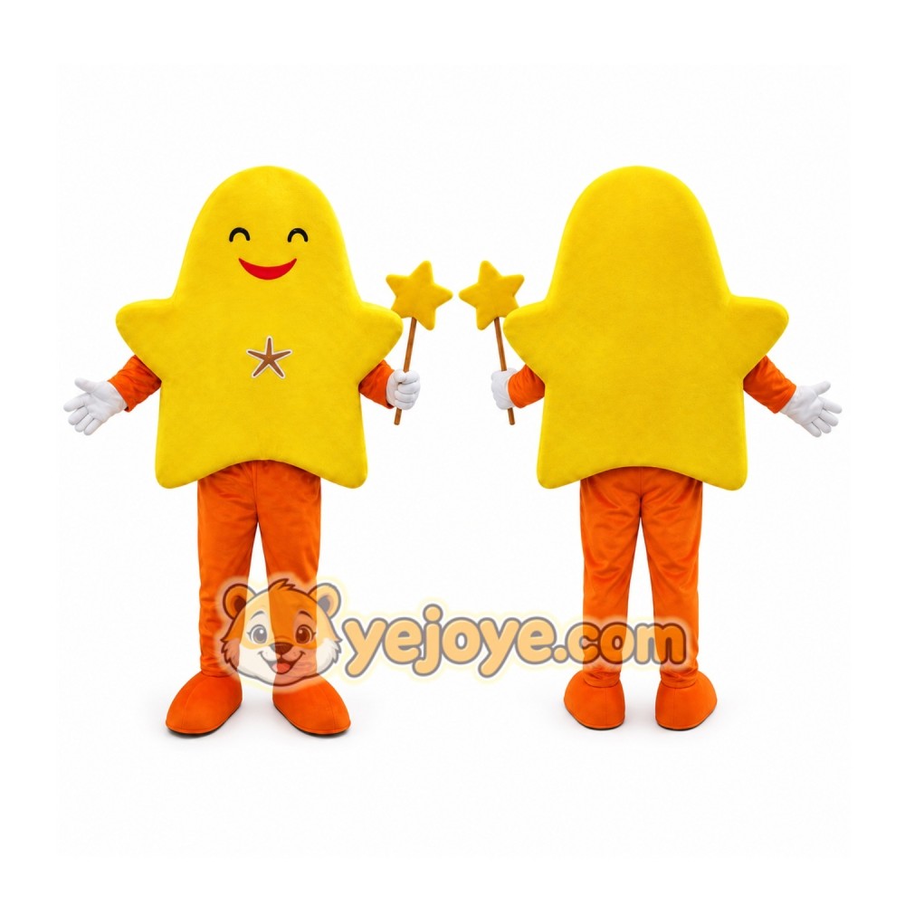 Orange Starfish Mascot Costume Orange Starfish Mascot Costume