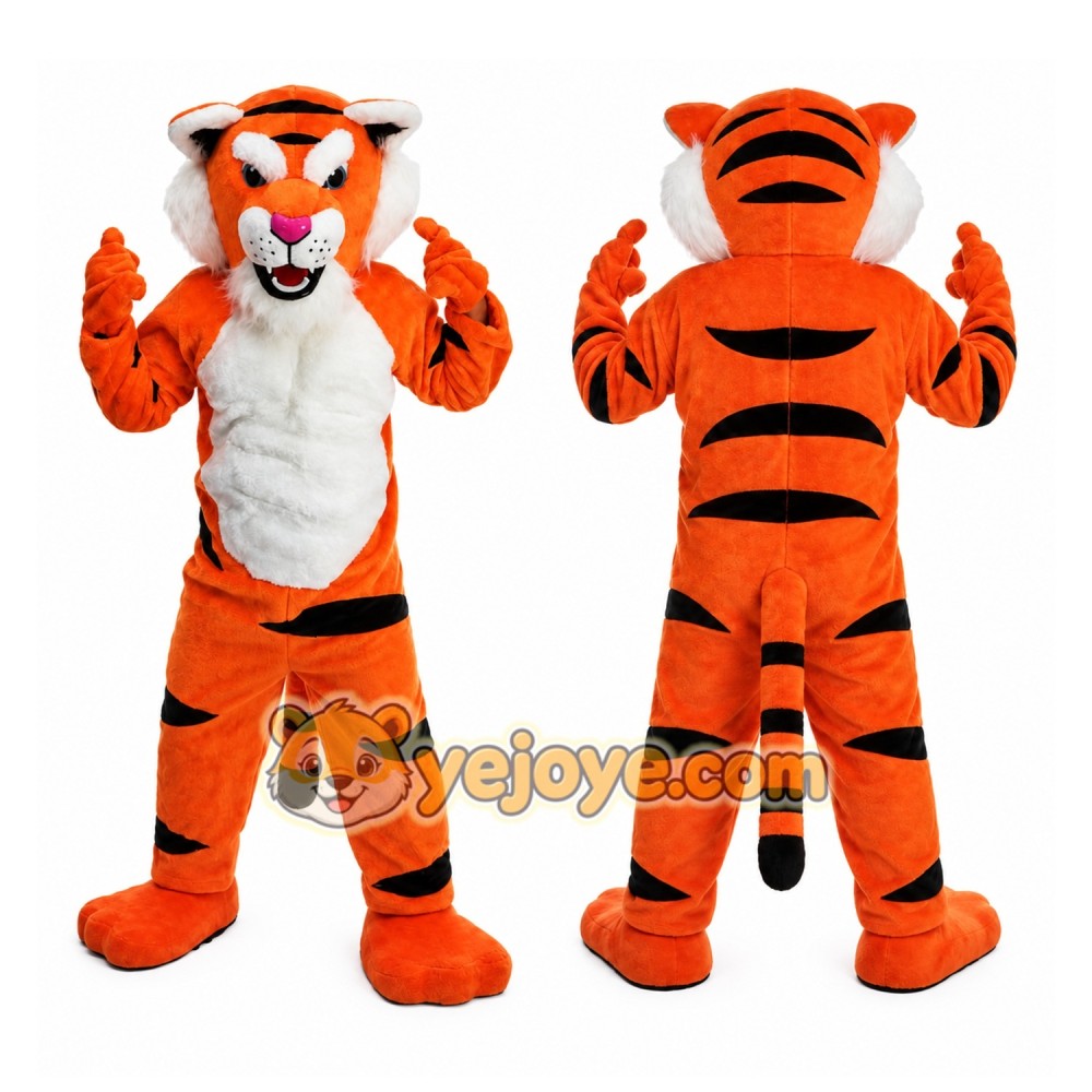 Orange Tiger Cartoon Mascot Costume Orange Tiger Cartoon Mascot Costume