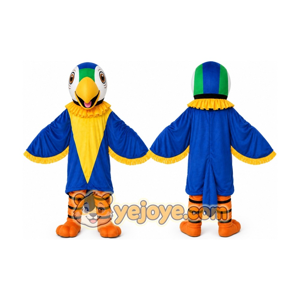 Parrot Blue Bird Cartoon Mascot Costume Parrot Blue Bird Cartoon Mascot Costume