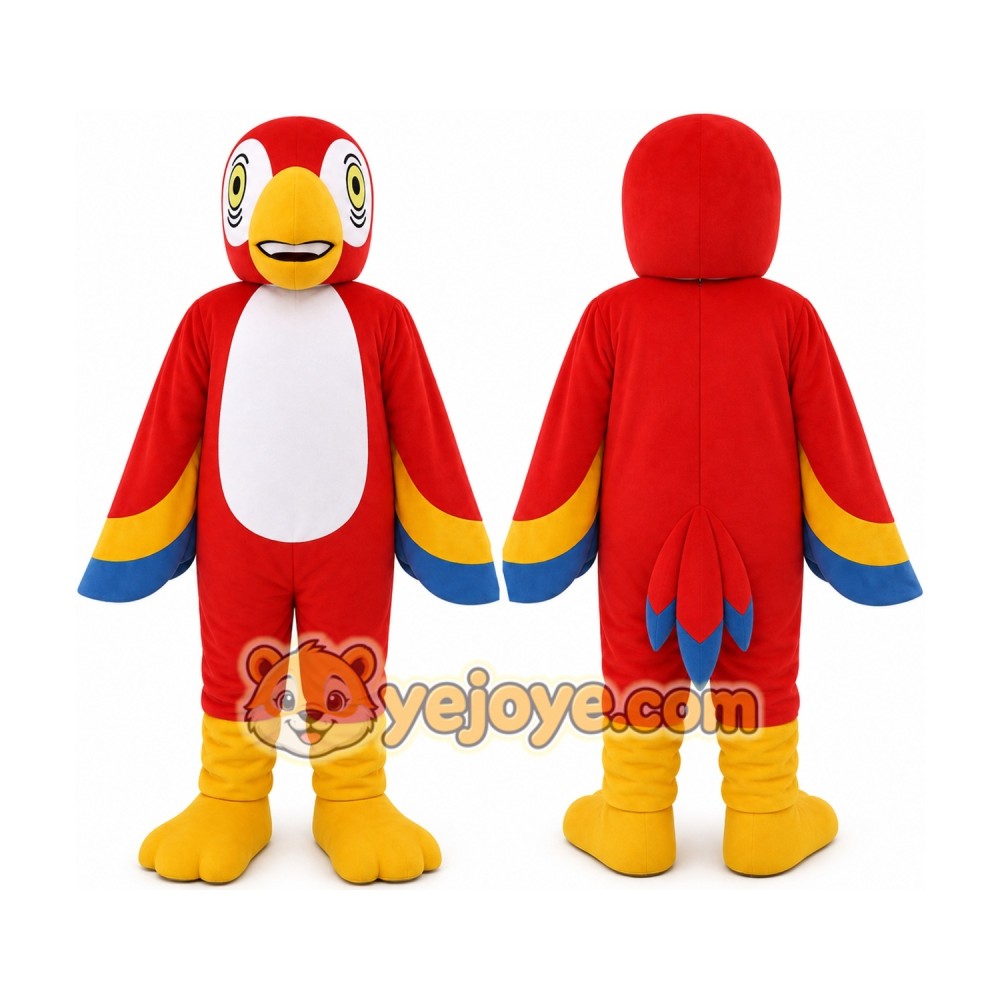 Parrot Mascot Costumes Cartoon Red Bird