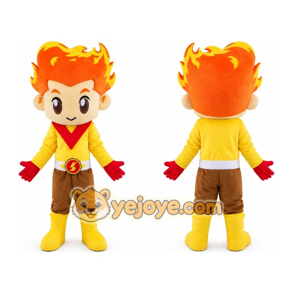 Personality Flame Head Doll Cartoon Mascot Costume