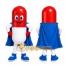 Pill Hero Mascot Costume Pill Hero Mascot Costume